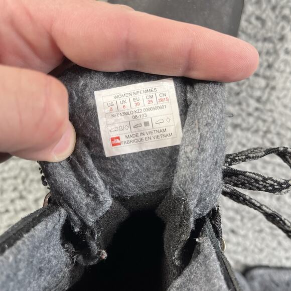 The North Face Boots Shellista III Shorty Womens 8 Black Gray Hiking Insulated - Picture 10 of 10